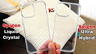 Spigen Ultra Hybrid Clear Case VS Spigen Liquid Crystal Case for iPhone 13 Pro Max Comparison [upl. by Paul]