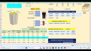 HOJA DE CALCULO para determinar la cantidad de MATERIALES DE UN MURO LOSAS ALIGERADAS [upl. by Filler]