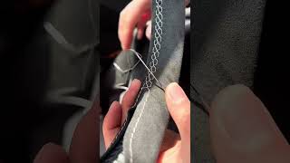 Alcantara Steering wheel cover sewing steeringwheelcover steeringwheeldiy alcantara [upl. by Elisabetta]