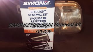 SIMONIZ Heavy Duty Headlight Renewal kit review [upl. by Ralina]