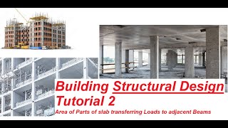 Building Structural Design Tutorial 2 Calculating area of part of slabs giving load to nearer beam [upl. by Braeunig]