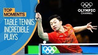 Top Crazy Table Tennis Rallies at the Olympics  Top Moments [upl. by Ynneg484]