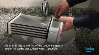 Beko How To  Clean the condenser of a tumble dryer [upl. by Luahs]