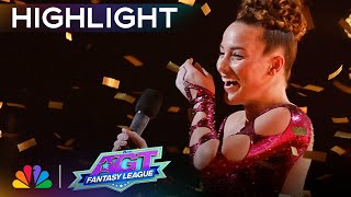 Golden Buzzer Sofie Dossis JAWDROPPING act wins over Heidi Klum  AGT Fantasy League 2024 [upl. by Aneleve]