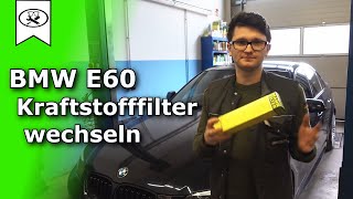 BMW E60 Kraftstofffilter Wechseln  Change fuel filter  VitjaWolf  HD [upl. by Seema]