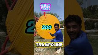 How many Cello Tape Layers to Make A Trampoline shorts trampoline [upl. by Tiler]