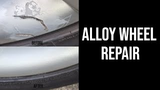 1st Time Repairing Damage On A Alloy Wheel [upl. by Ellessig]