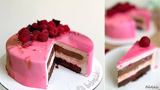 ÉTCSOKOLÁDÉSMÁLNÁS Mousse torta 🍫💕  BebePiskóta [upl. by Bogoch921]