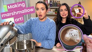 Trying To Make Marshmallow Art  Merrell Twins Live [upl. by Liatnahs]