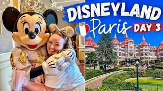 DISNEYLAND PARIS 2024 🏰 DAY 3 • Disneyland Hotel Review Royal Banquet Lunch amp Favourite Rides 🇫🇷✨ [upl. by Redan]