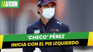 Checo Pérez protagoniza choque en primeras prácticas del Gran Premio de México [upl. by Floss]