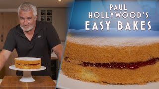 How to bake a DELICIOUS Victoria Sandwich  Paul Hollywoods Easy Bakes [upl. by Hanyaz]