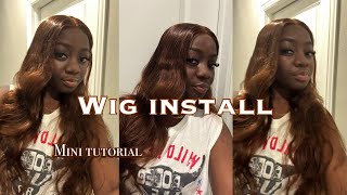 BROWN WIG INSTALL  tutorial  start to finish ￼ [upl. by Notniuq]