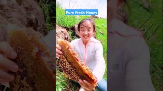 Extreme Honeycomb harvesting 🍯 Harvesting honey from beehive 🐝 EP94 trending shorts satisfying [upl. by Nivla148]