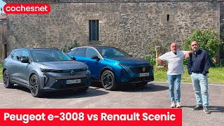 Comparativa Peugeot E3008  Renault Scenic ETech eléctricos  Review en español  cochesnet [upl. by Kalinda214]