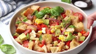 Panzanella Salad Recipe [upl. by Lesko]