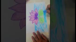 Waterlily drawing flowers art newvideo songsforkids [upl. by Quiteris855]