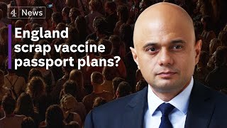 Vaccine passport plans in England scrapped says Health Secretary [upl. by Elletse]