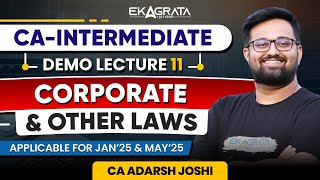 L11  Incorporation of Company and matters incidental thereto  By CA Adarsh Joshi [upl. by Neerom743]