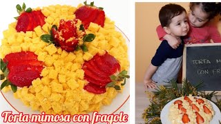 Torta mimosa alle fragole per la festa della donna [upl. by Ogait]