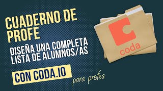 📒 Cuaderno docente 02  🧑🏽‍🎓 Listado de alumnosas vitaminado 💊 con CODAIO [upl. by Allx]