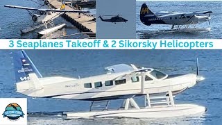 Seaplane Trio Takes Off with Sikorsky Surprise  Vancouver Harbour [upl. by Bores]