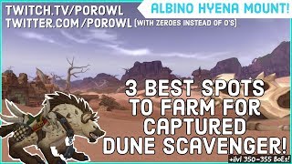 World of Warcraft  3 BEST Spots to Farm for Captured Dune Scavenger  Battle for Azeroth Mount [upl. by Naols331]