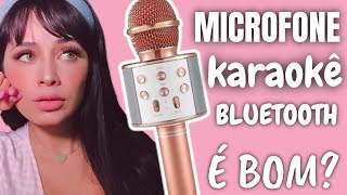 Microfone karaokê Bluetooth é bom [upl. by Cyna]