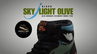 BLACK SKY J LIGHT OLIVE 2023 Air Jordan 1 Element GORETEX DETAILED LOOK AND RELEASE INFORMATION [upl. by Cowey612]