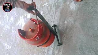 গ্যাস সেলেন্ডার ট্রলি। gas cylinder trolley with wheelgdwelding [upl. by Cassy64]