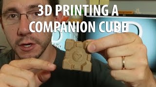 3D Printing a Portal Companion Cube  Time Lapse [upl. by Garey974]