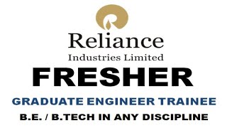 Reliance Graduate Engineer Trainee Program 2024  Reliance GET Recruitment  Reliance Job Vacancy [upl. by Nixie]