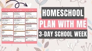 Homeschool Planning  Plan Our Week With Me Our 3Day Schedule  Online Planner [upl. by Cavuoto]