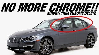 How to Blackout Car Window Trim DIY Chrome Delete [upl. by Pennebaker591]