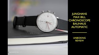 Junghans Max Bill Chronoscope Bauhaus Automatic 27430302 Watch  Review Valjoux Relogios [upl. by Robins591]