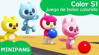 Aprende los colores con MINIPANG  Color S1  🎳juego de bolos colorido  MINIPANG TV 3D Play [upl. by Eisyak918]