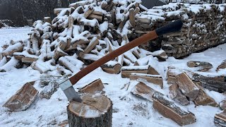 Demo of the Best Firewood Splitting Axe  Helko Werk Axe [upl. by Annas]