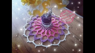 Serwetka na szydełku mandala PART1  Crochet mandala doily [upl. by Artekal]