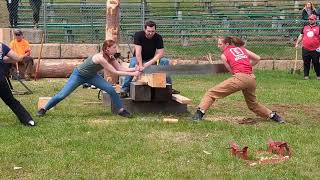 Brighids Womens Crosscut 5th Place  NH Farm amp Forestry Expo 2024  Timbersports lumberjack [upl. by Garnett]