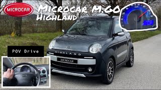 Microcar MGO Highland 492 DCi 2016 POV Drive Highspeed Walkaround [upl. by Onurb]