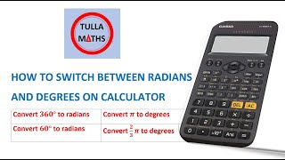 How to convert between radians and degrees on casio fx 83gtx calculator NEW [upl. by Fleming]