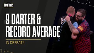 A 9 DARTER AND RECORD AVERAGE IN A DEFEAT  INSANE DARTS MATCH [upl. by Sixele]