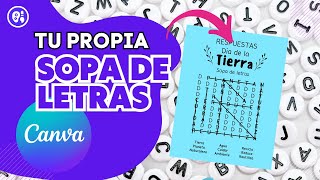 Cómo hacer una SOPA de LETRAS en CANVA  TUTORIAL 🍲🎨 [upl. by Burris]