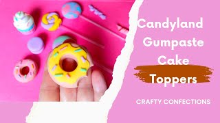 Candyland Cake Toppers Part 2 caketoppers gumpaste tutorial [upl. by Anifesoj676]