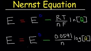 Nernst Equation Explained Electrochemistry Example Problems pH Chemistry Galvanic Cell [upl. by Studner]