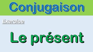 Exercice de conjugaison français  présent de lindicatif [upl. by Neraa84]