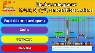 Electrocardiograma interpretación  Electrocardiograma  Ondas P Q R S T y U  Características [upl. by Solracsiul]