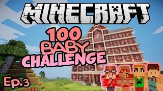 Gothic Fire amp MAGIC  Minecraft 100 Baby Challenge Ep3 [upl. by Moorish]