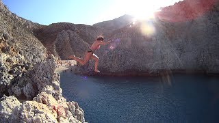 Cliff Jumping in Paradise I Seitan Limania Crete  Greece [upl. by Medea]