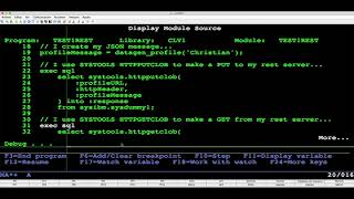 Coding in RPG IBM iAS400 Using a REST SERVER from IBMiAS400 using RPGampSQL [upl. by Kabob]